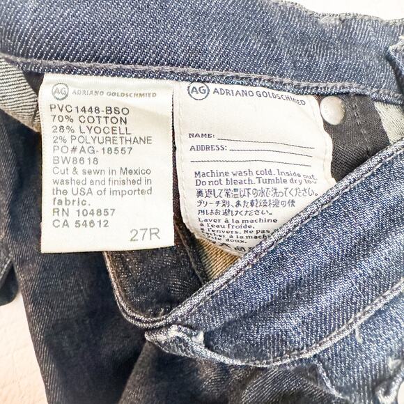 AG The Olivia Skinny Boot Cut Dark Wash Denim Jeans Size 27 - Picture 5 of 7